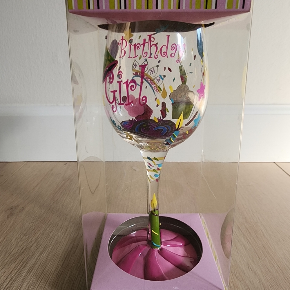 Happy Birthday Wine Glass - 15oz
